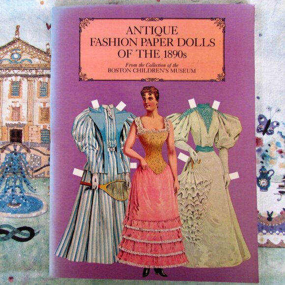 PAPER DOLLS, 1890s ANTIQUE FASHION GIBSON GIRL COSTUMES, UNCUT DOVER MUSEUM BOOK - Picture 1 of 9
